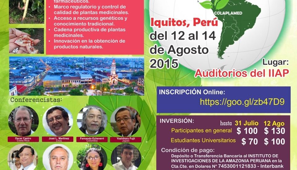 IQUITOS ES SEDE DEL TERCER CONGRESO LATINOAMERICANO DE PLANTAS MEDICINALES